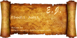 Ebedli Judit névjegykártya